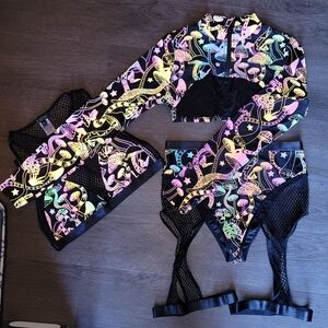 Dollskill Cyber Garden Reflective Mushroom 3 Peice Set